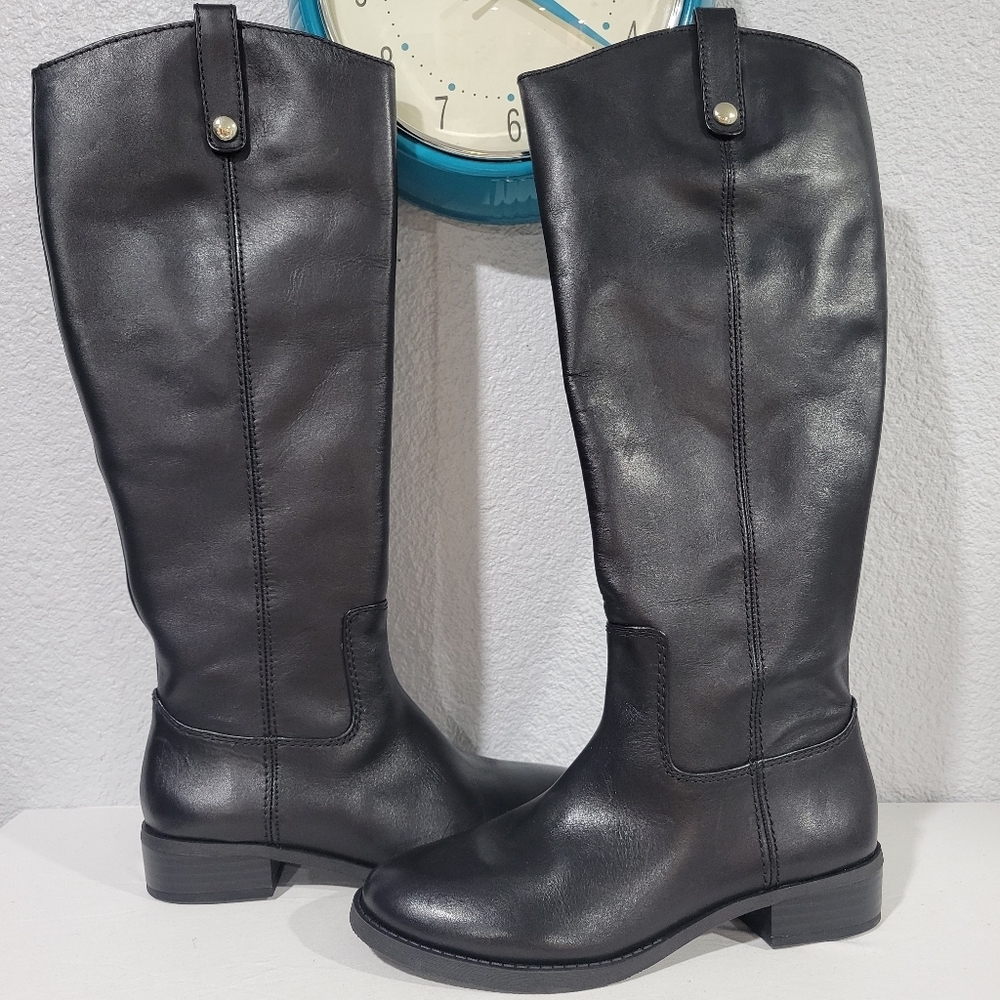 I.N.C. International Concepts Fawne Wide-Calf Leather Knee High Boots Size 6